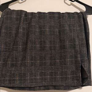Bohme Black and White Checkered Mini Skirt